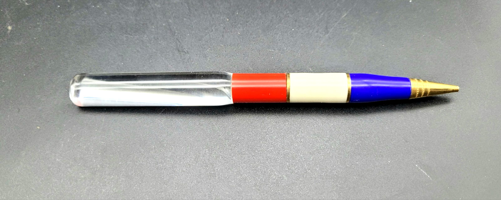 New Old Stock Vintage Pencil Pen-N-Pencil Company Red White Blue Magnifying wBox