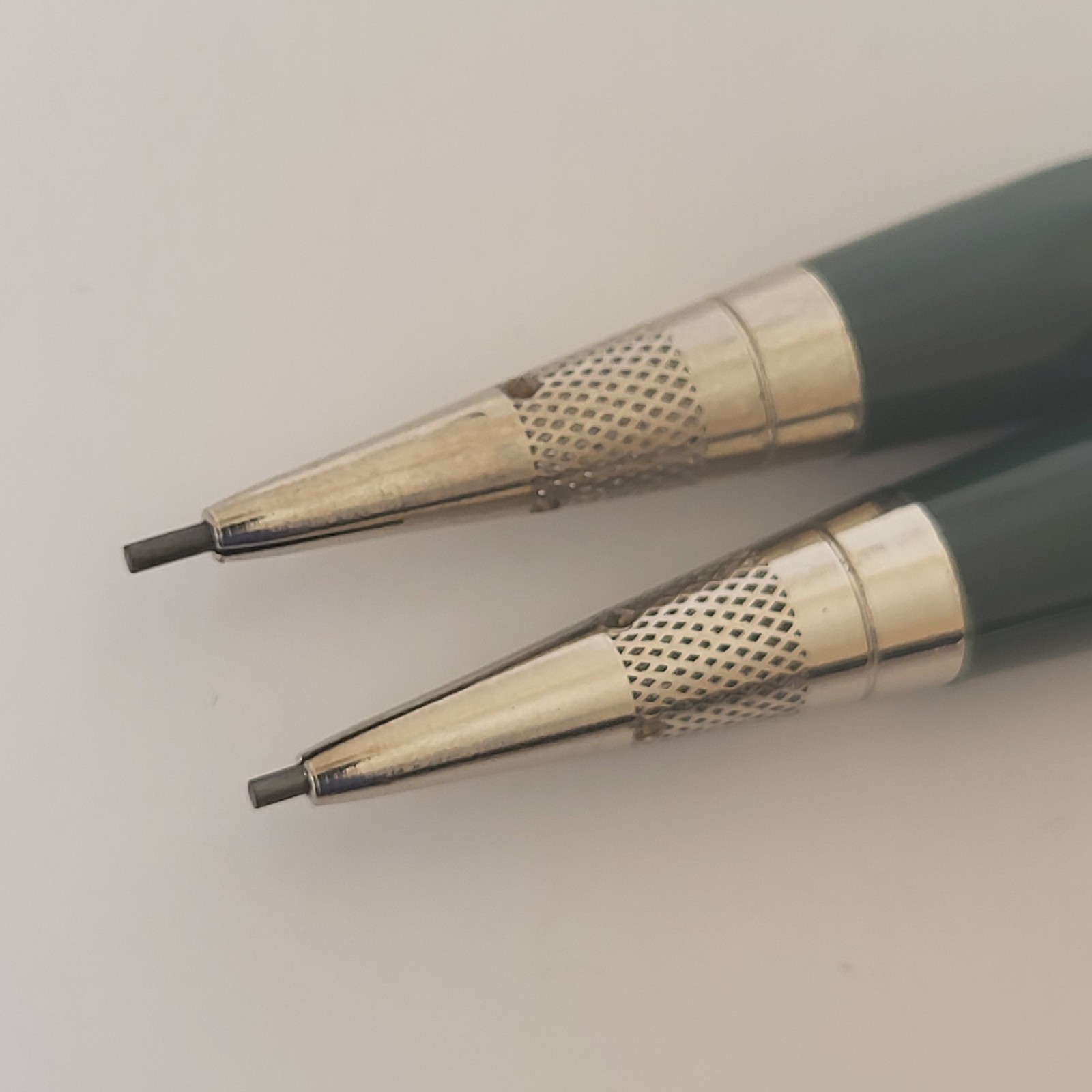 Vintage Autopoint Mechanical Pencils (2) Bell System Property Green Body Writing