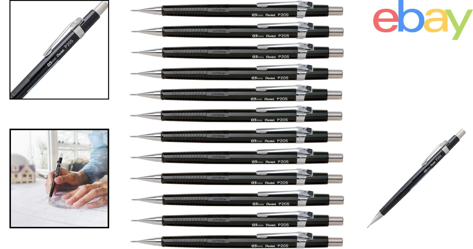 Precision Mechanical Graphite Pencils 12 Count for Students and Professionals