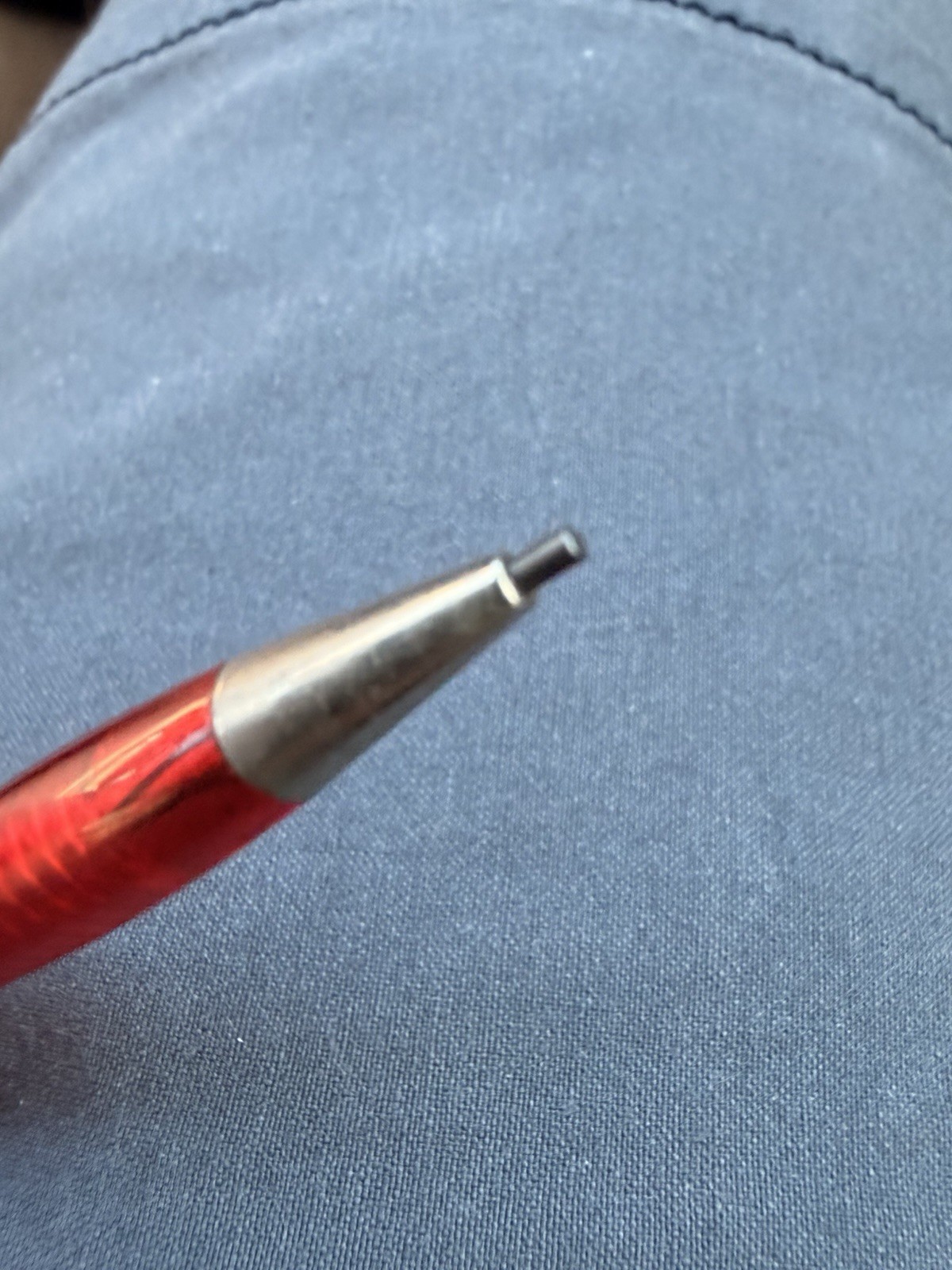 Vintage Scripto Classic Mechanical Pencil Translucent Red 1.1mm Twist Working