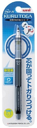 Mitsubishi Pencil Co., Ltd. sharp pen Kurutoga 0.3 black M34501P.24 JAPAN [6bx]