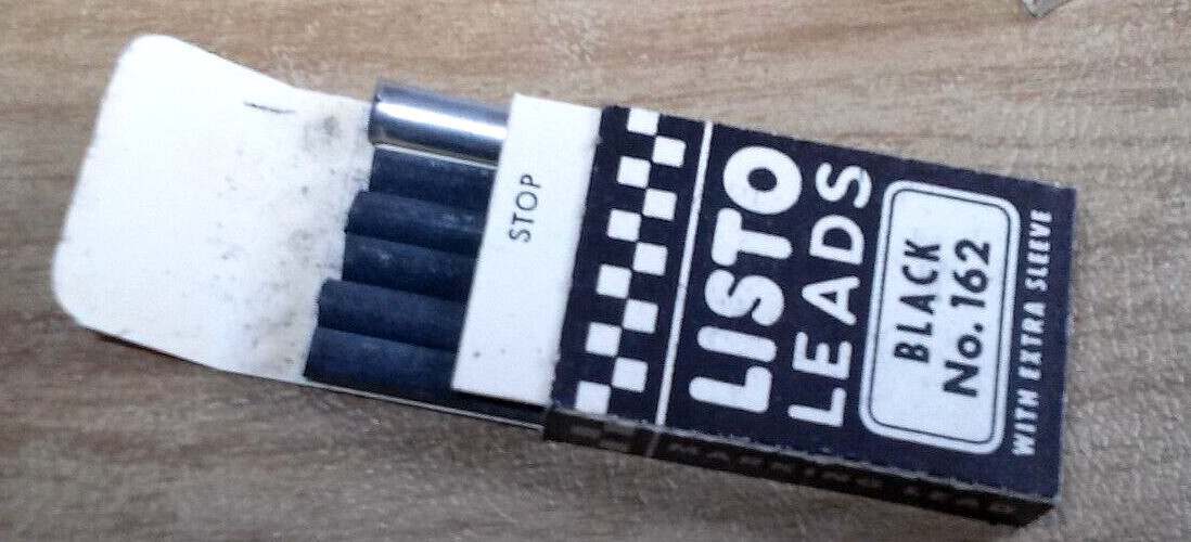 Vintage Listo Marking Leads Black No 162 for Pencil 1620 – 11 packs 66 Refills