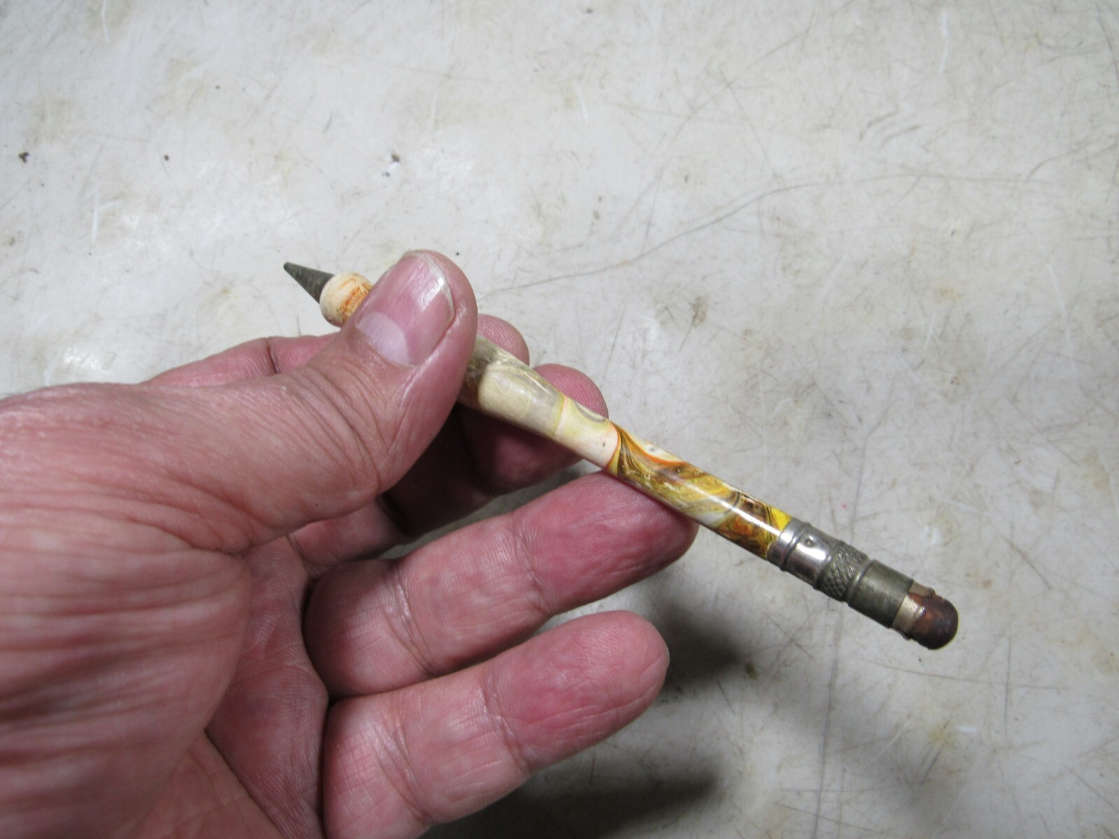 Vintage/Antique Zaner-Bloser Wooden Multicolor Design Mechanical Pencil Works