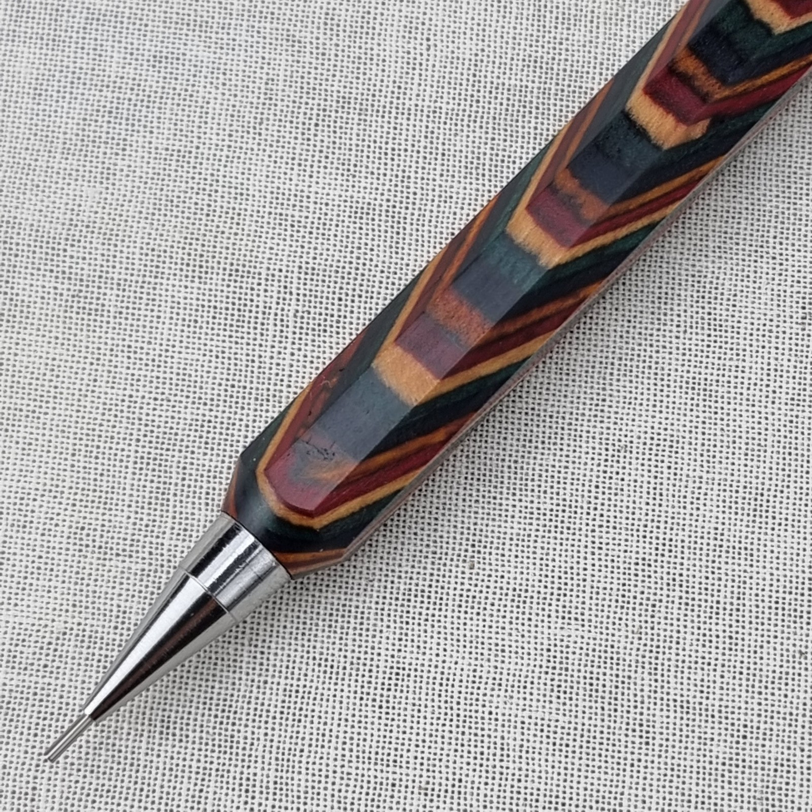 Hand Crafted Pentel P-205(0.5mm) Mechanical Pencil with Octagonal Wood Barrel