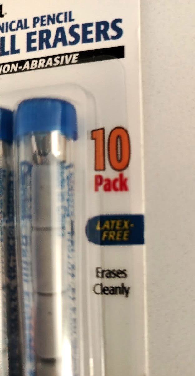 Pentel Refill Eraser for Mechanical Pencils White 4 Tubes 5 Erasers per Tube