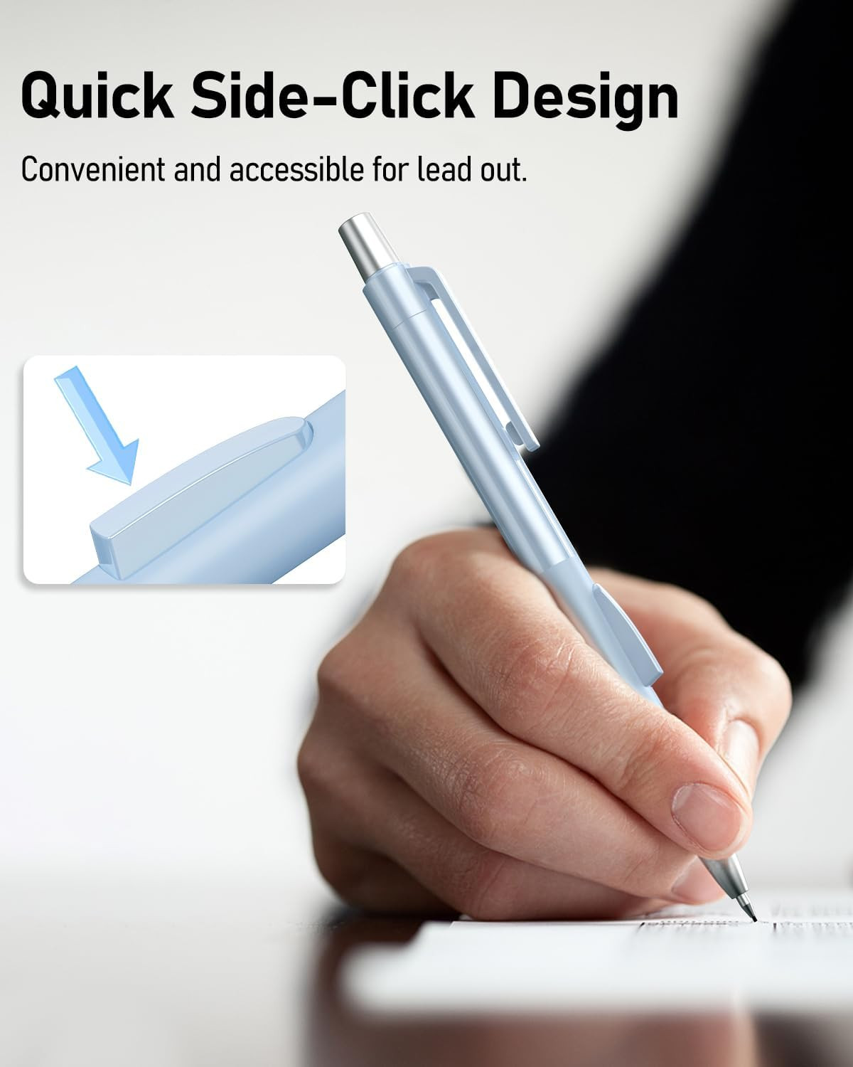 Cute Mechanical Pencil with , 4PCS 0.7Mm Pastel Fast Click Aesthetic Mechanical
