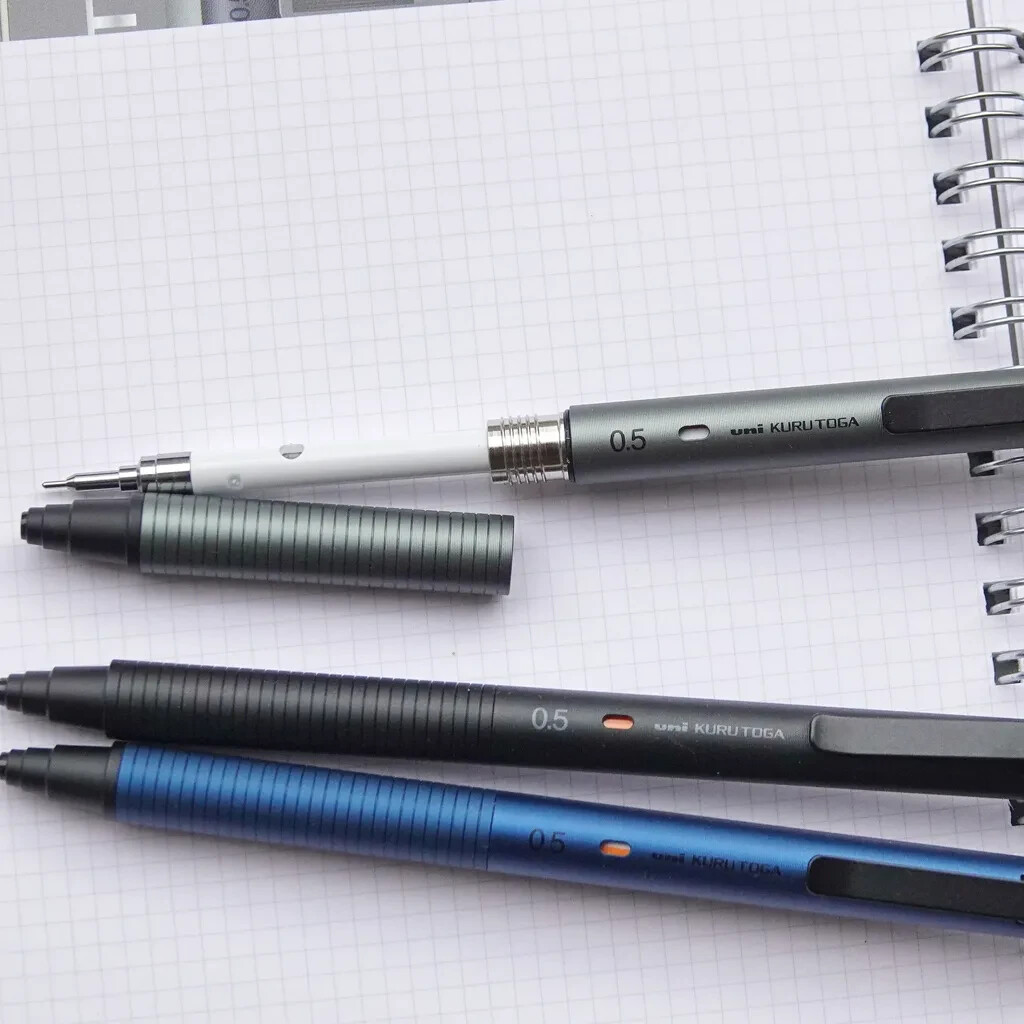 Uni KuruToga Metal Mechanical Pencil M5-KH, 0.5 mm – Black