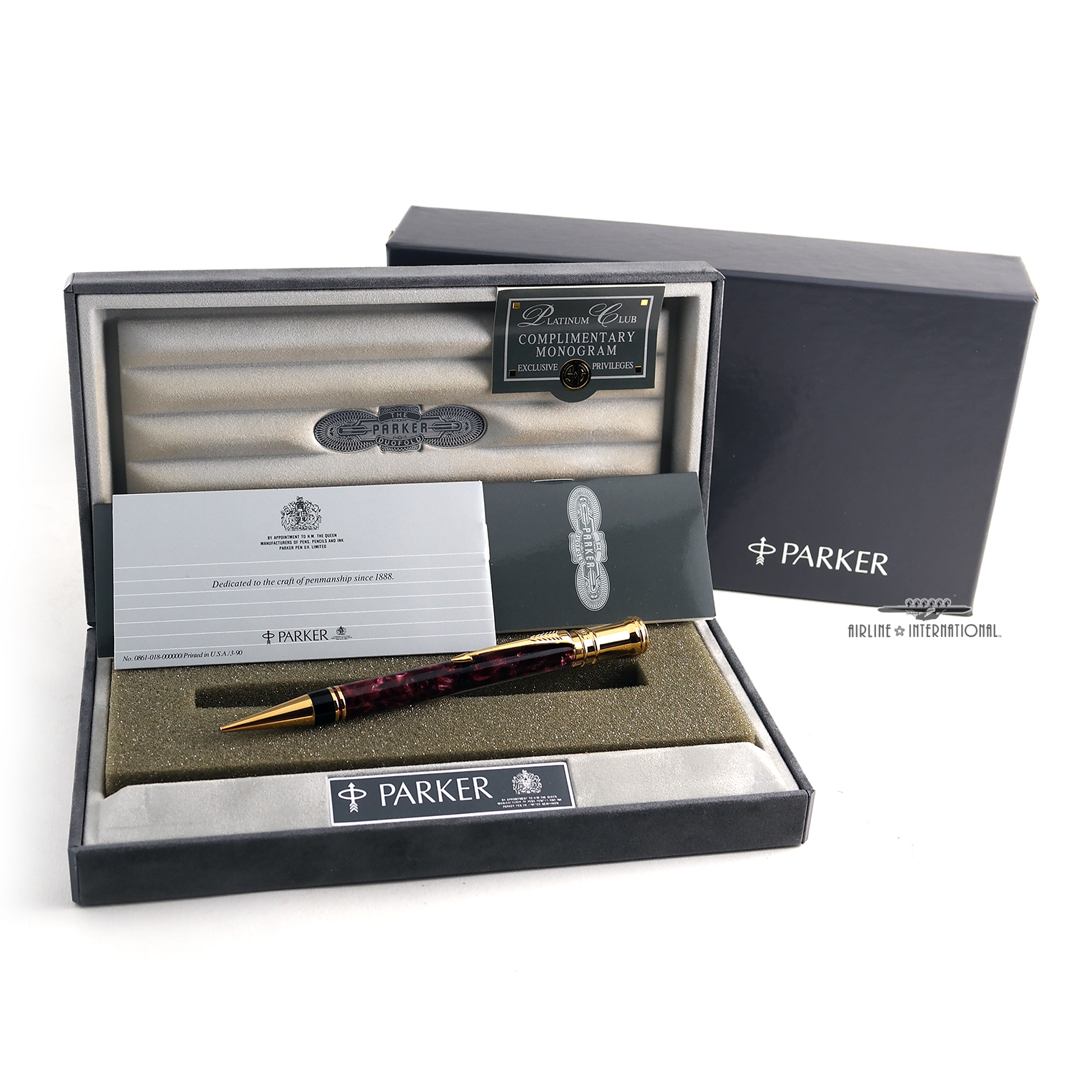 Parker Duofold Maroon .9mm Mechanical Pencil WITH BOX!!