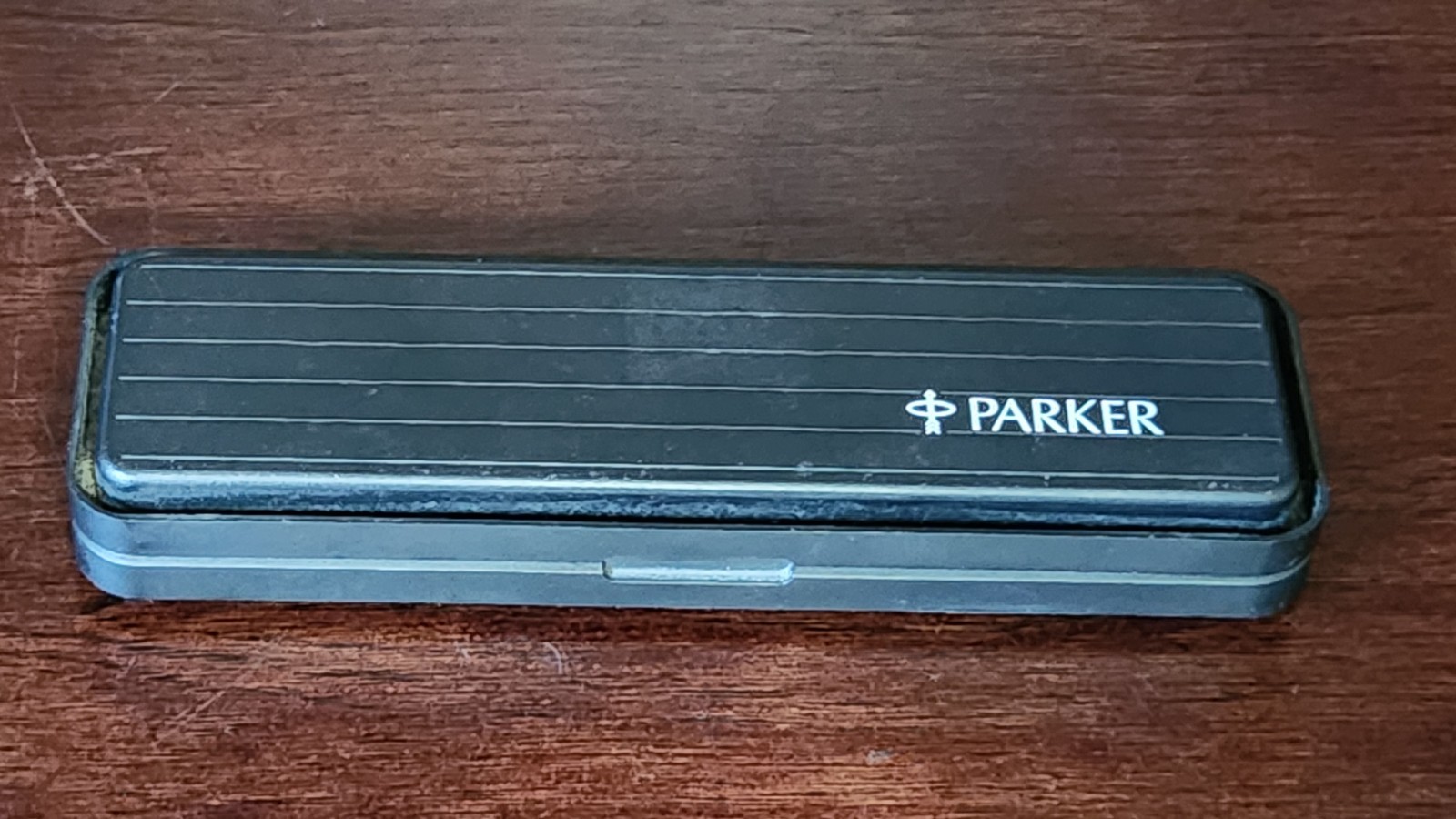 Parker Pen + Pencil Set Classic Maroon & Gold Pencil , Silver Pen With Case