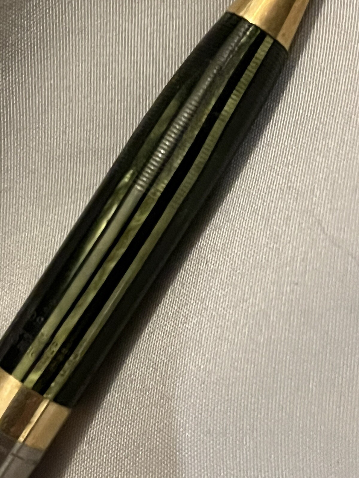 VINTAGE SCHEAFFER FOUNTAIN PEN Co 14K Pencil #500 Iridescent Green Silver
