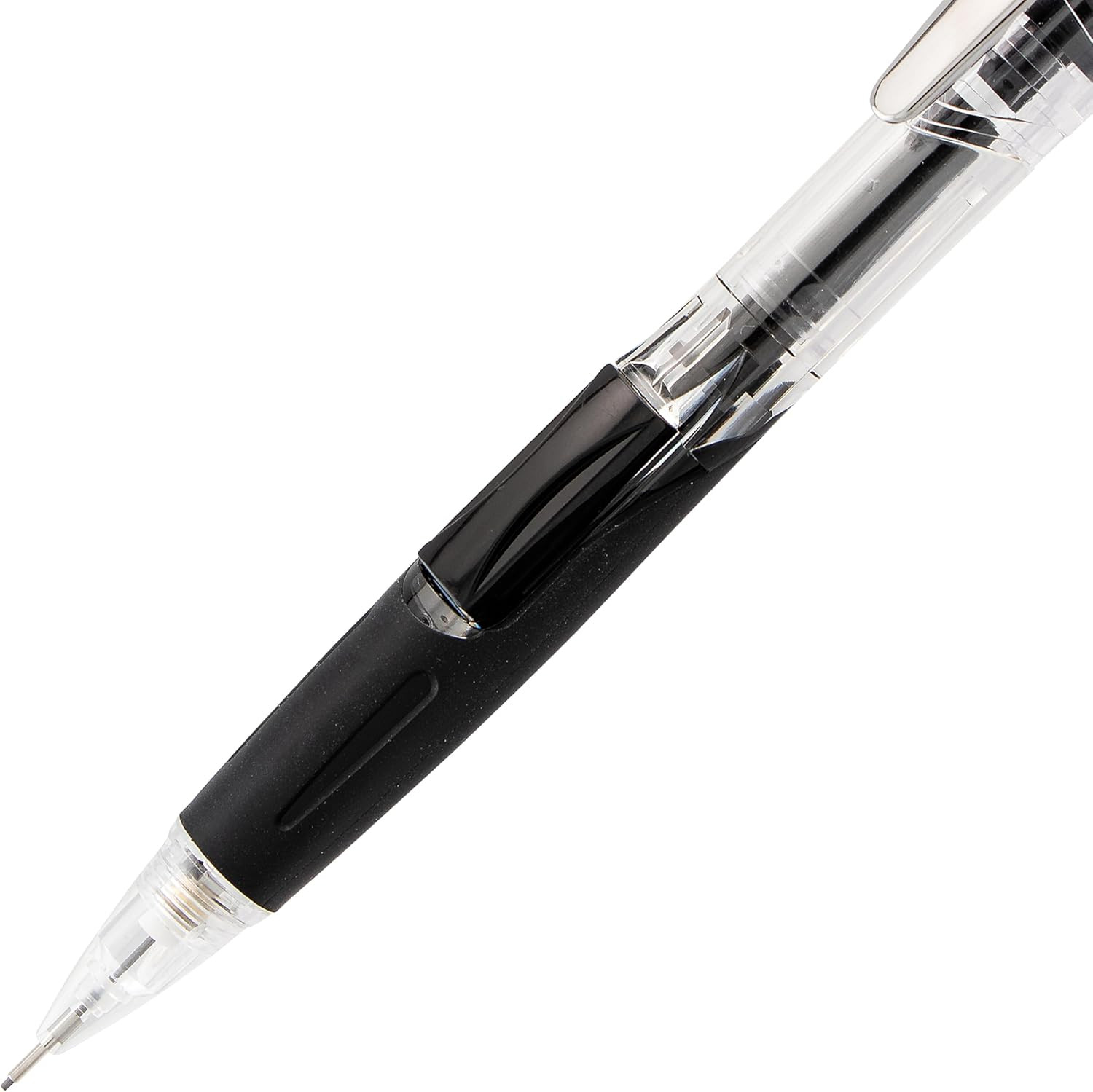 Twist Erase CLICK Mechanical Pencil, Pack of 12, (0.5Mm), Clear Barrel, Black Gr
