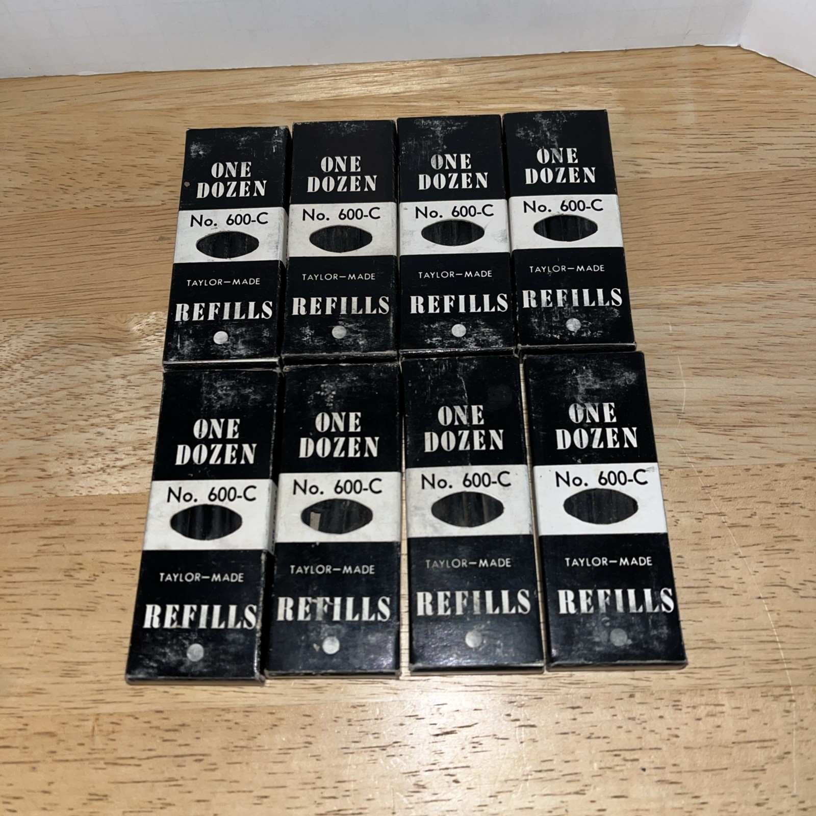 NOS Vintage Taylor Made 8 boxes of 12 leads No. 600-C Black Crayon Marking 🇺🇸