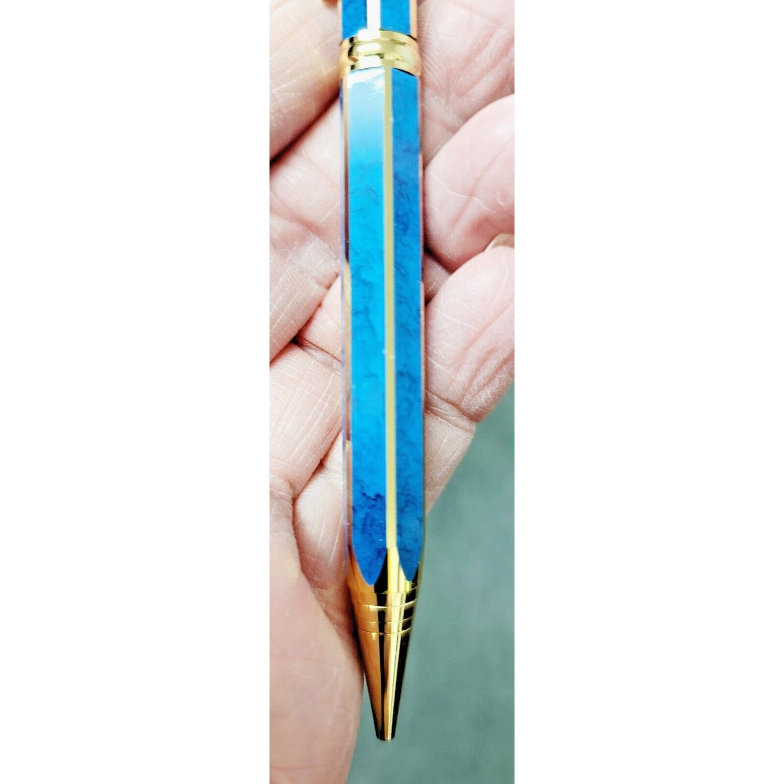 New Set of 5 Chamberlain Mechanical Pencil Blue Marble & Gold