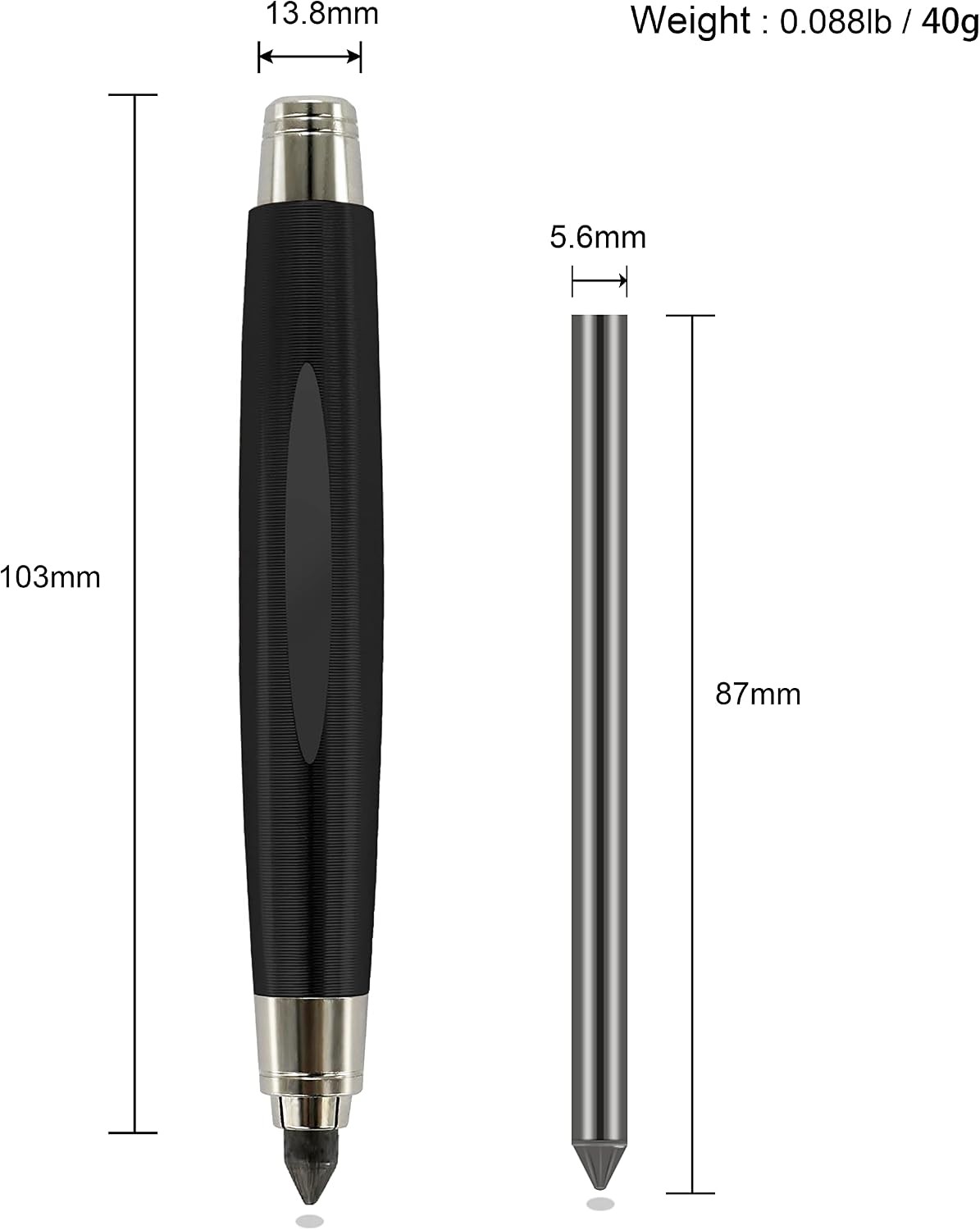 WSD Sketch Up 5.6mm Mechanical Pencil Mechanical Clutch with Built Sharpener …