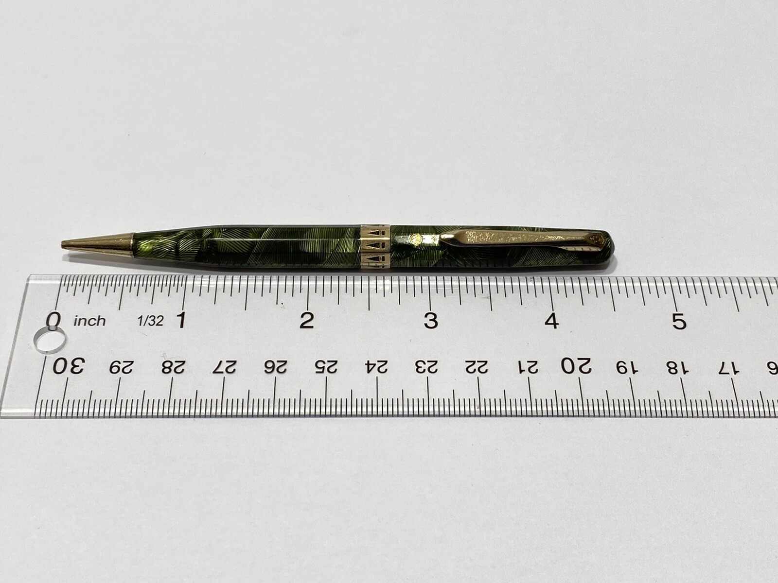 EVERSHARP DORIC GREEN SHELL GOLD EMBLEM SMALL PENCIL SQUARE LEADS