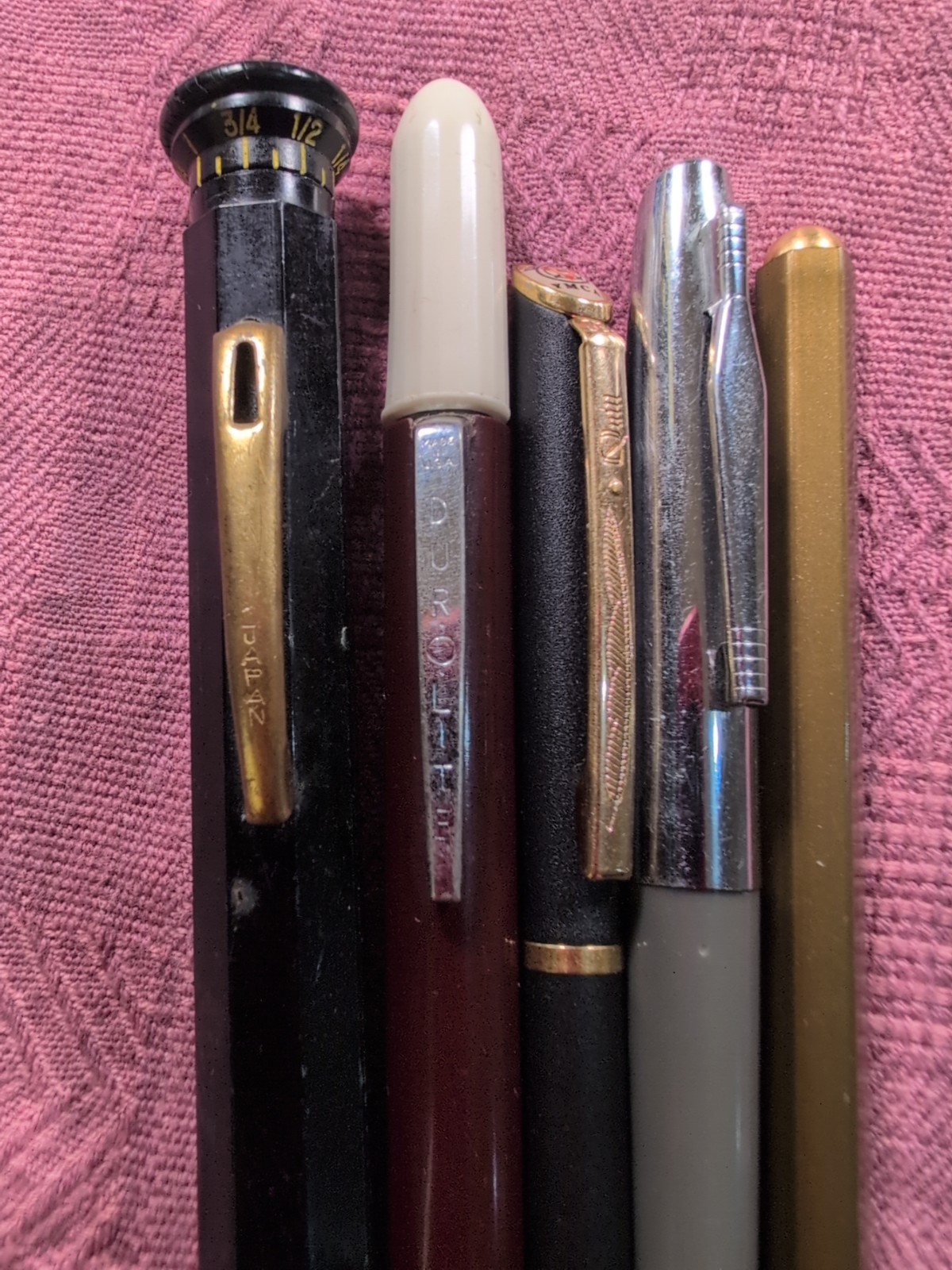 Vintage Mechanical Pencil Lot – Roller Rule – Durolite – Quill – Unbranded