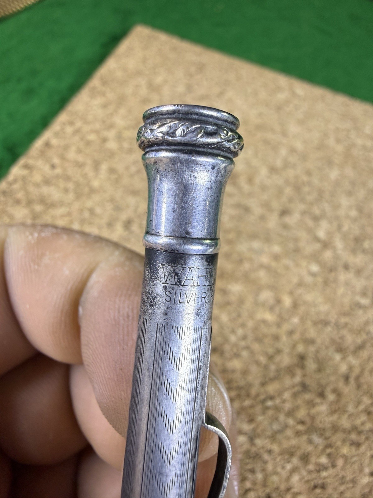 VTG Wahl Eversharp Engraved Silver Plated Mechanical Pencil Art Deco