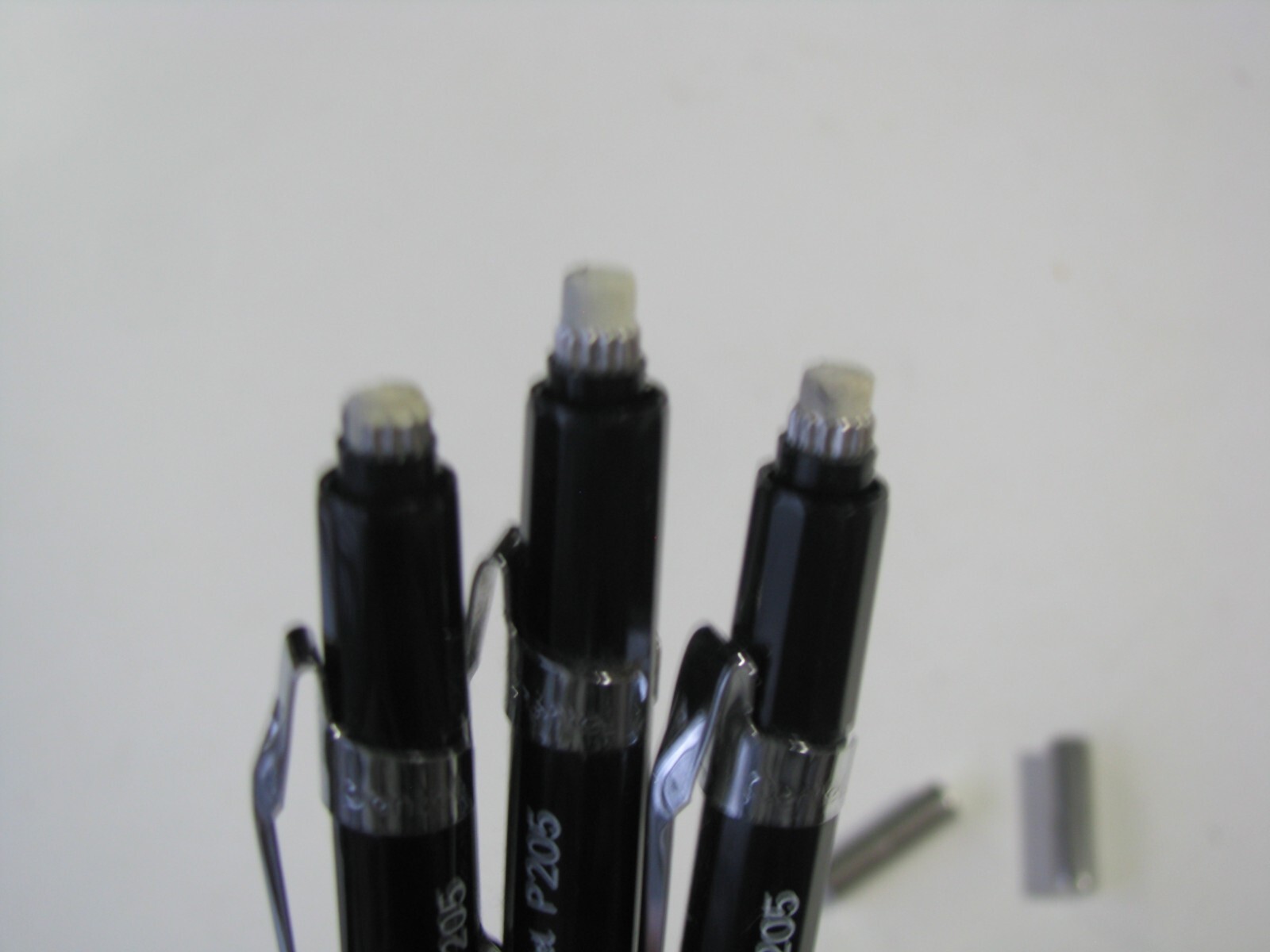3 pc Lot Set Pentel Sharp Mechanical Drafting Pencils 0.5 mm Black Barrel P205