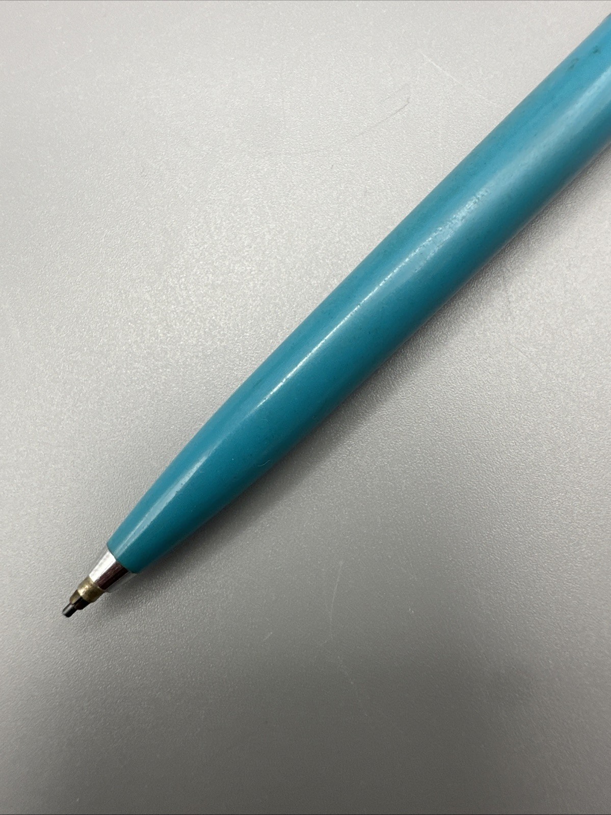 Vtg. Parker Jotter Mechanical Pencil – Turquoise￼ Barrel & Brass Cap – USA 1274