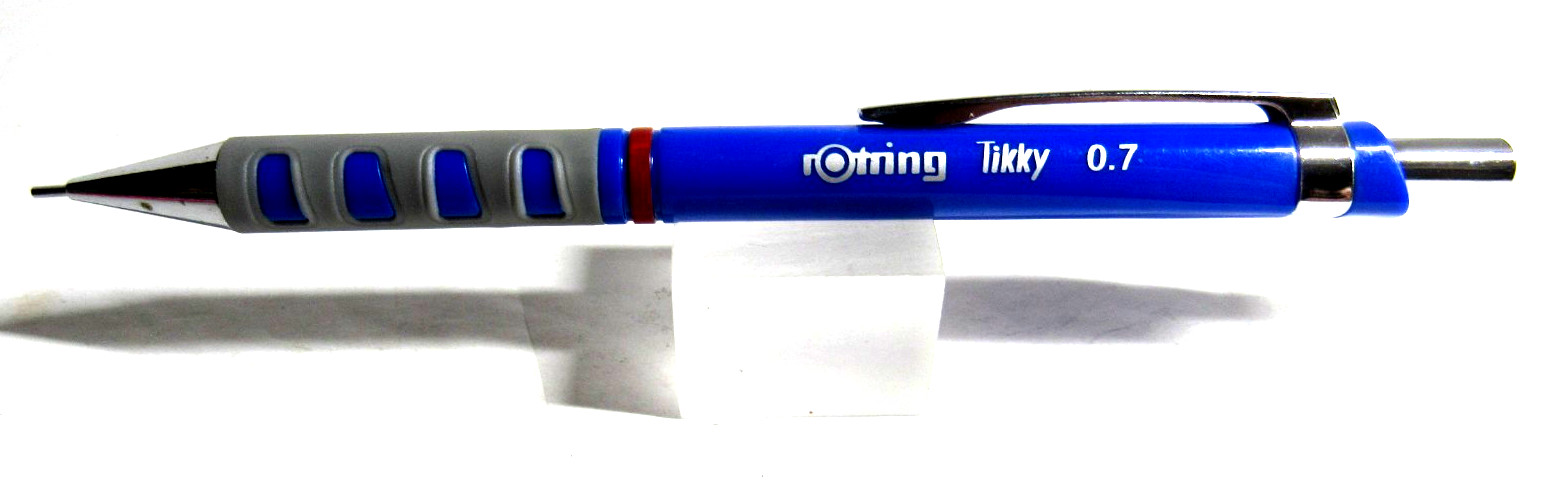 rOtring Tikky BLUE Mechanical Pencil, 0.7 mm-NEW +FREE VELVET POUCH