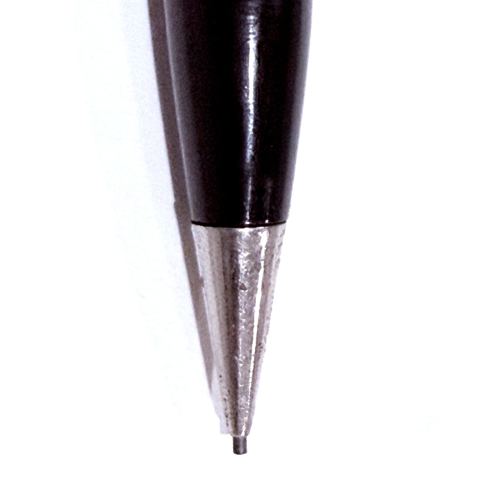Vintage Cloisonne Mechanical Pencil Tassel Style Black Floral Enamel MCM