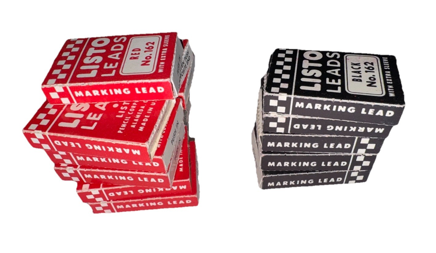 Large Lot Of Listo Marking Leads FIVE (5) #162 RED And ELEVEN (11) #162 BLACK