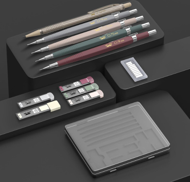 Mr. Pen- Art Mechanical Pencil Set, 5 Sizes (0.3, 0.5, 0.7, 0.9, 2.0mm) | 5 HB L