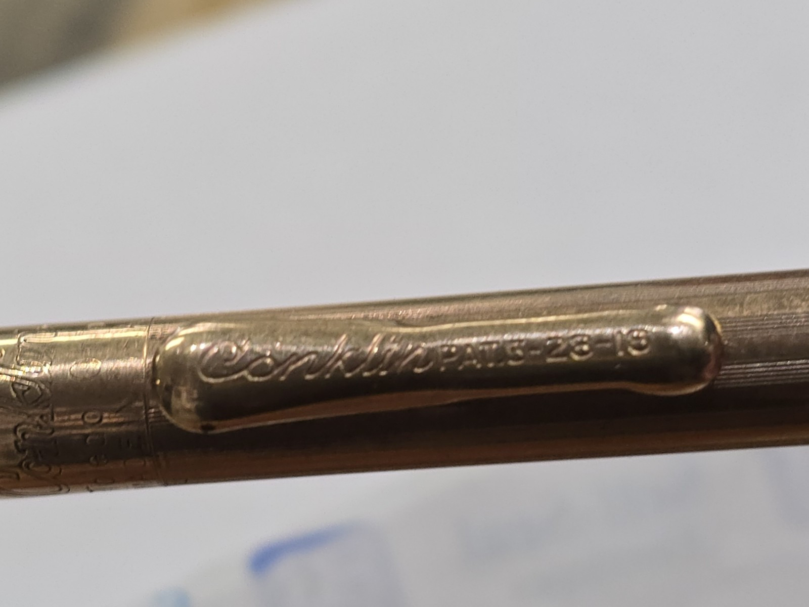 CONKLIN PAT 1920 Rolled Gold No 4RS Ring Top Mechanical Pencil TOLEDO Ohio
