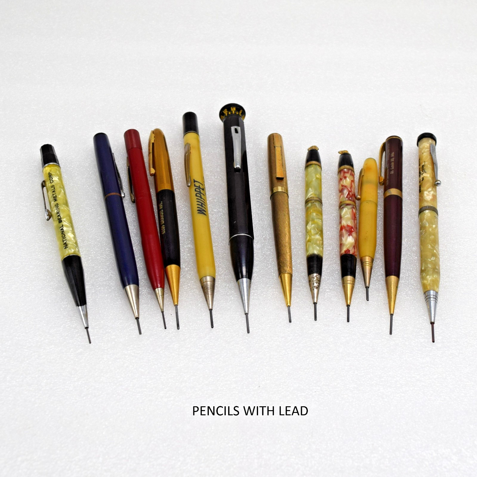 17 Vintage Mechanical Pencil Lot Ritepoint Quickpoint Fineline Pilot Roller Rule