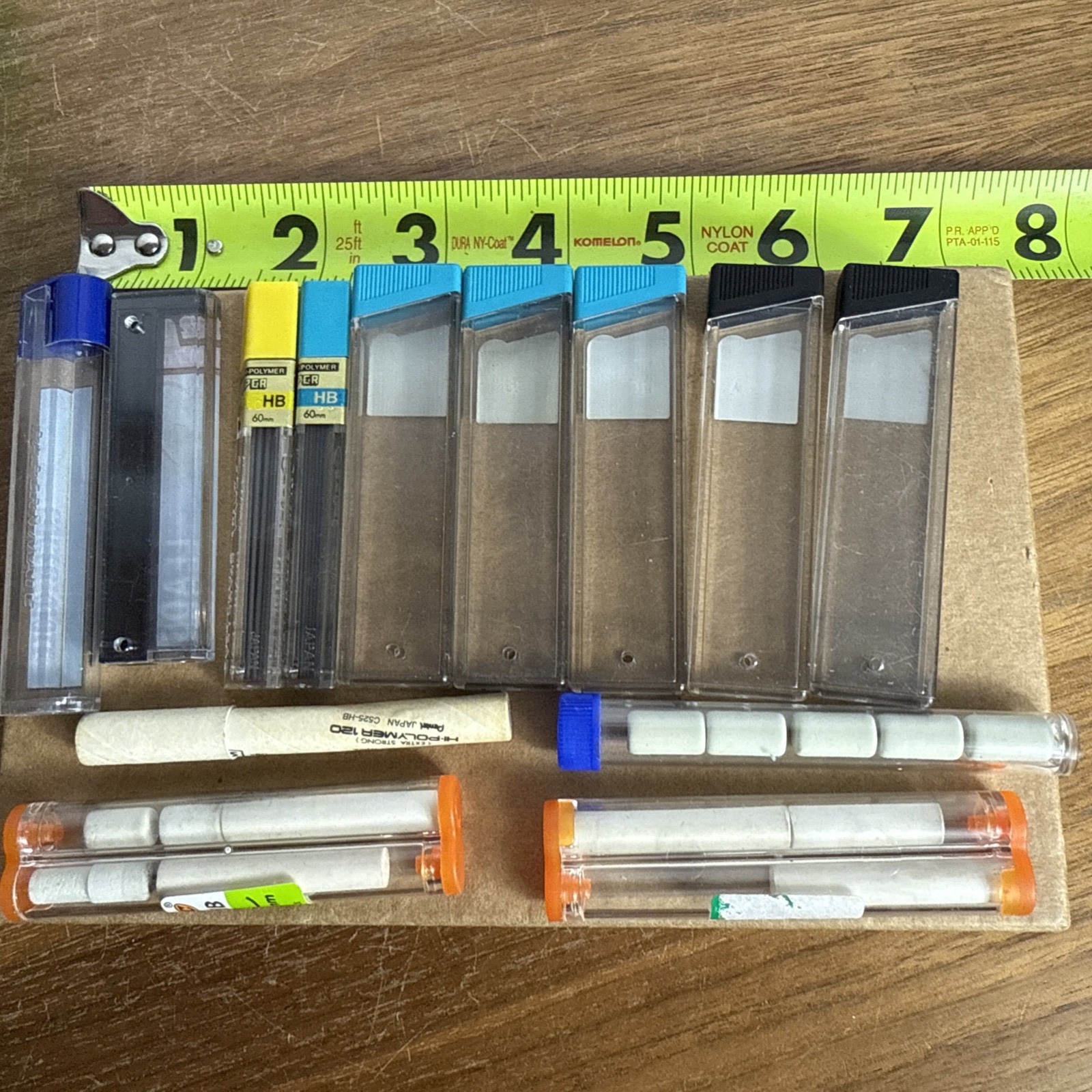 Vintage Pentel Pencil Lead Cases Lot Plastic Container Paper Mate BIC Erasers