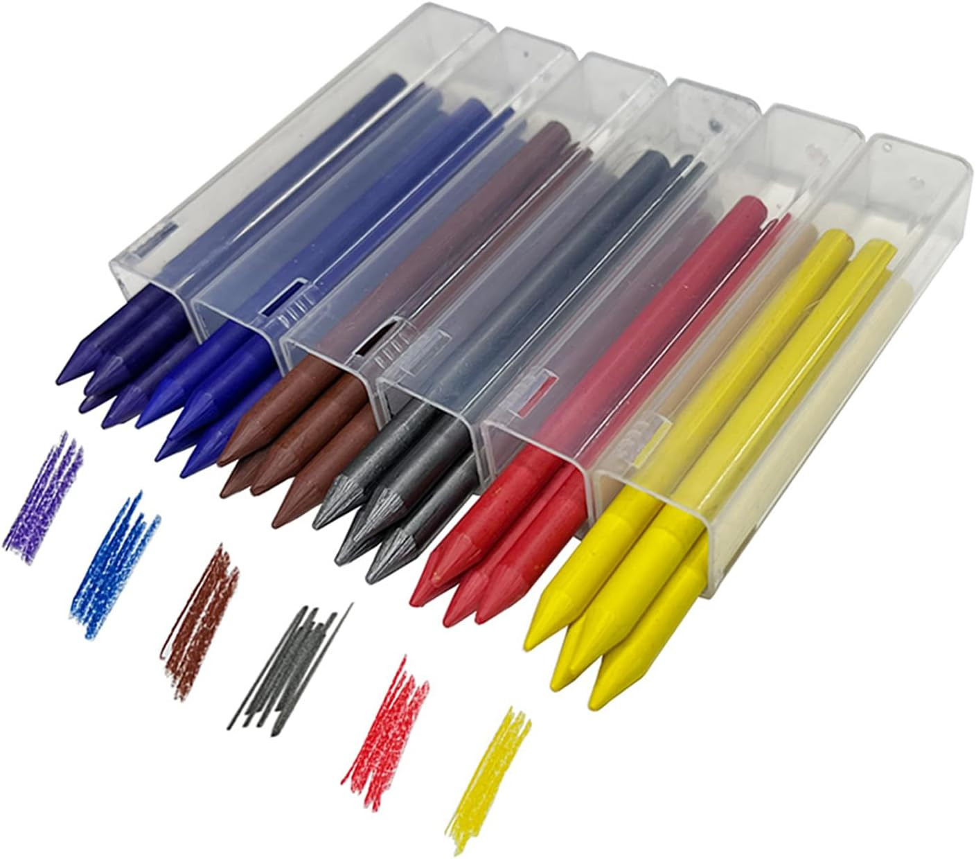 5.6mm Metal Mechanical Pencil Set Clutch Lead Holder 4 Colors Refill Draft