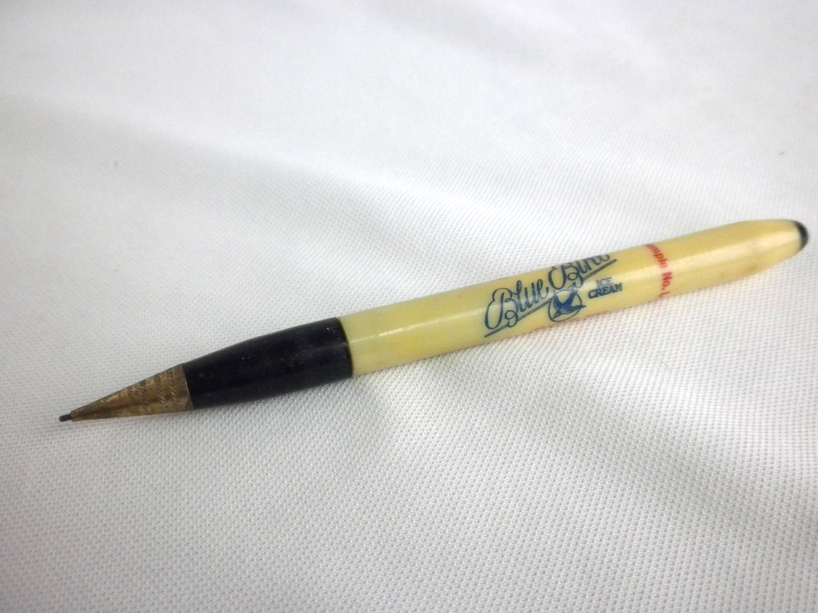 Vintage Blue Bird Ice Cream Waco TX Advertising Mechanical Pencil Sample 5″