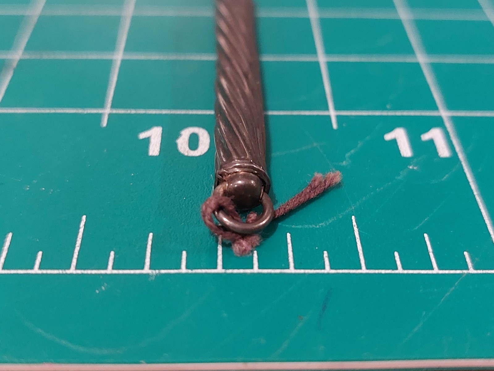 VINTAGE STERLING SILVER MECHANICAL PROPELLING TWIST PENCIL FOB PENDANT Dented