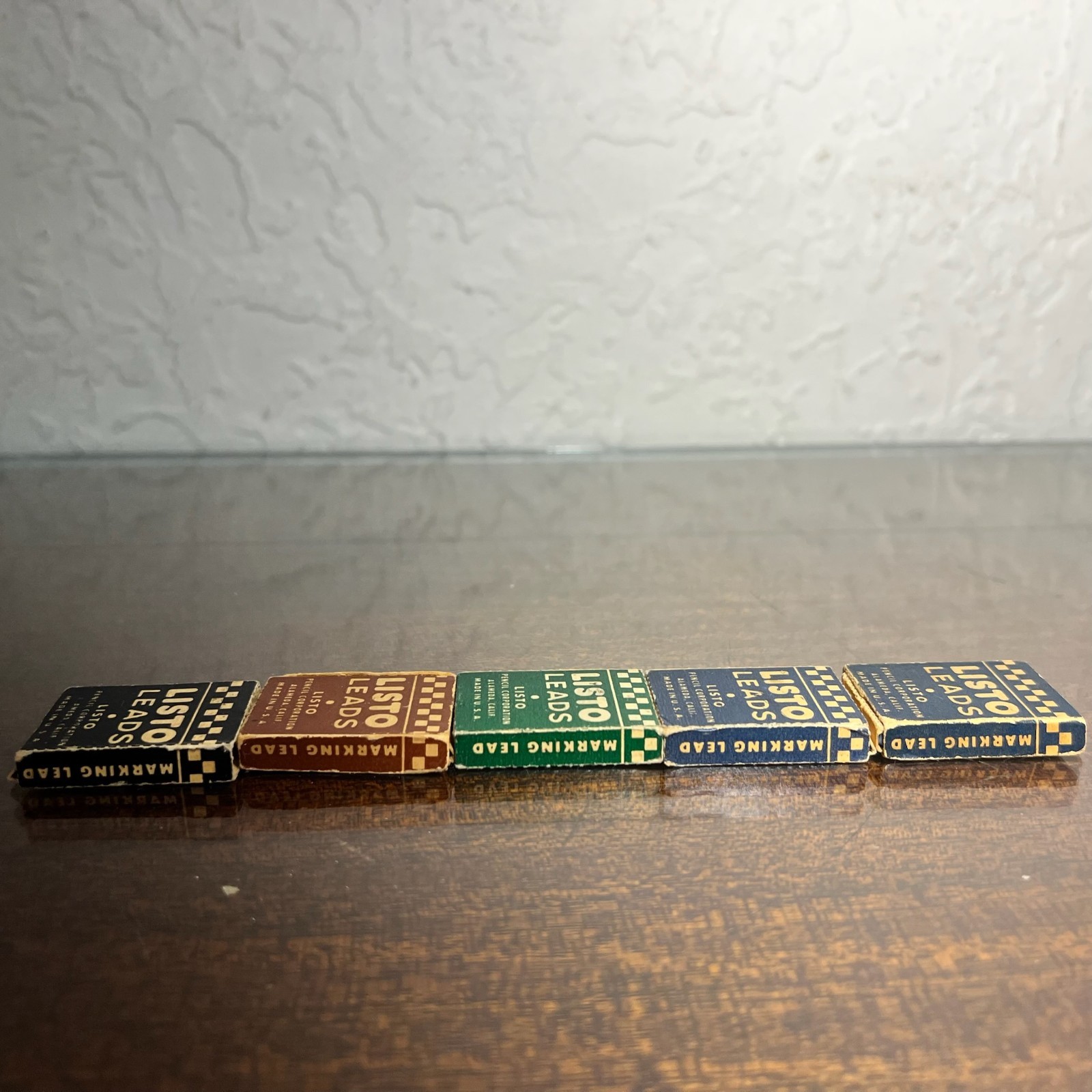 VTG Listo Leads No 162 Marking Lead Lot Blue Green Brown Black Made in USA