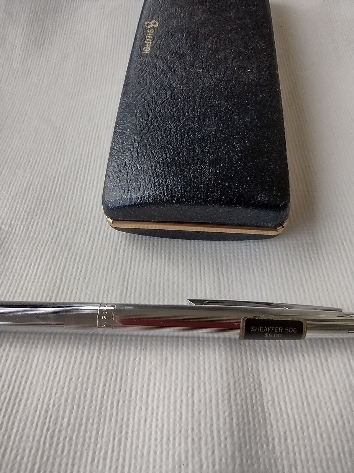 NEW 1970’s SHEAFFER MECHANICAL PENCIL 506 WHITE DOT SILVER CHROME USA HARD BOX