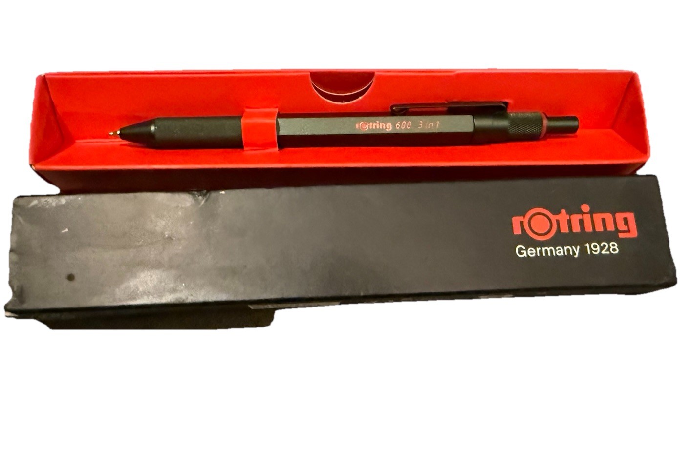 Rotring 600 3 In 1 Multi Pen Camouflage Green Ballpoint Pencil Mechanical 0.5Mm