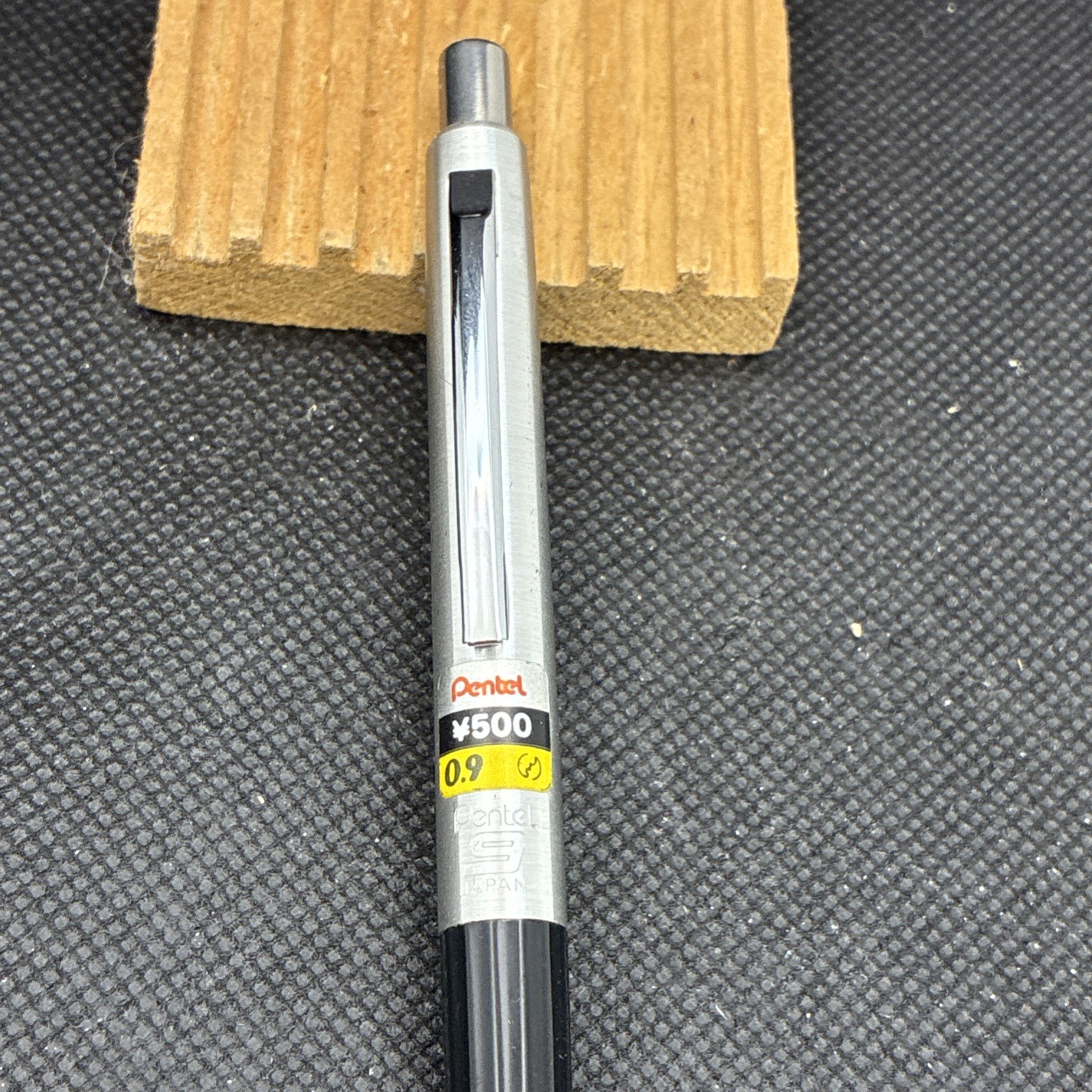 Vintage Pentel S59 Mechanical Pencil 0.9mm Brushed Stainless Steel Japan Loc 2