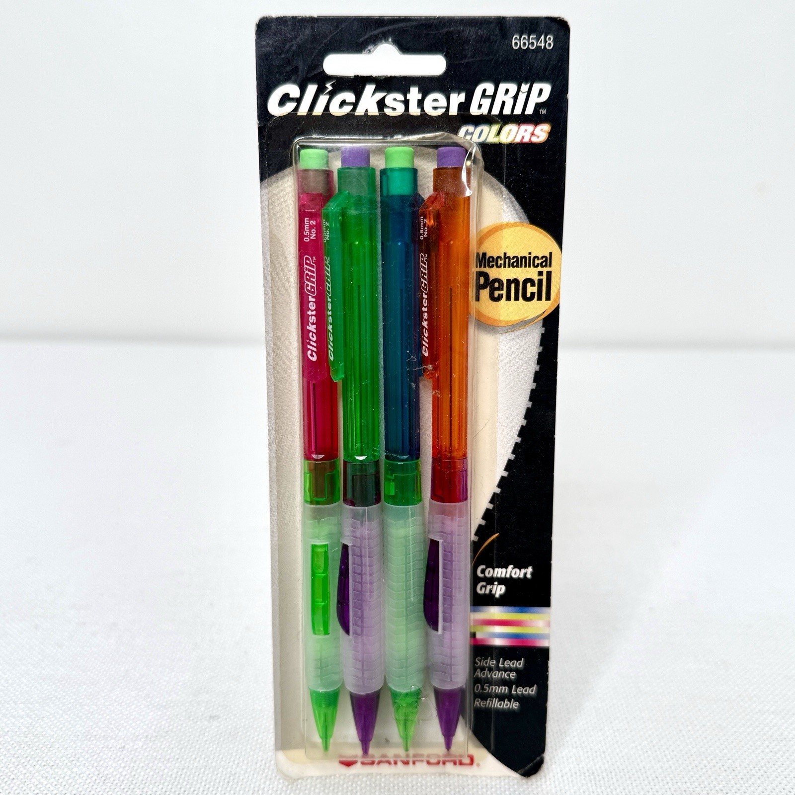 Sanford Clickster Grip Mechanical Pencil 0.5mm Colors 4 Pack New 66548