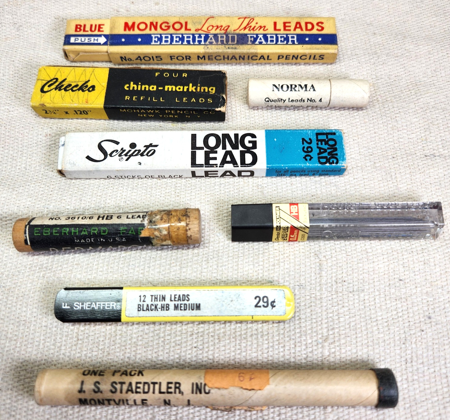 Lot Of 8 Vintage Mechanical Pencil Lead Refills