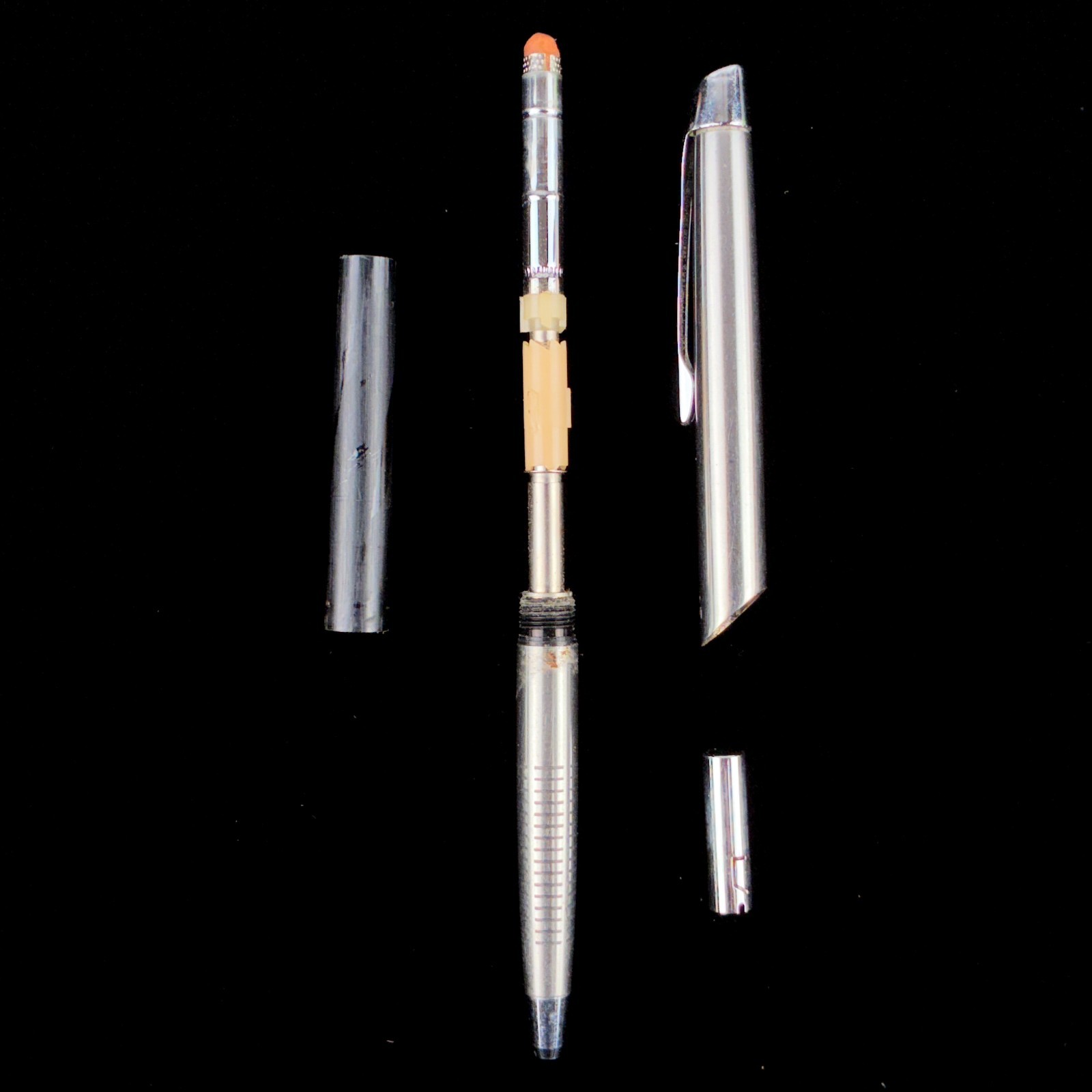 Vintage Pilot Young Gentleman Double Knock Silver 0.5mm Mechanical Pencil Japan
