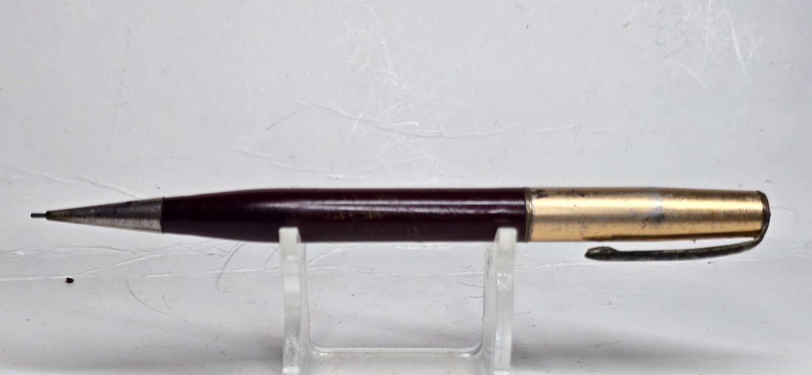 Vintage Ritepoint Mechanical Pencil Brown & Gold Tone USA Twist Mechanical