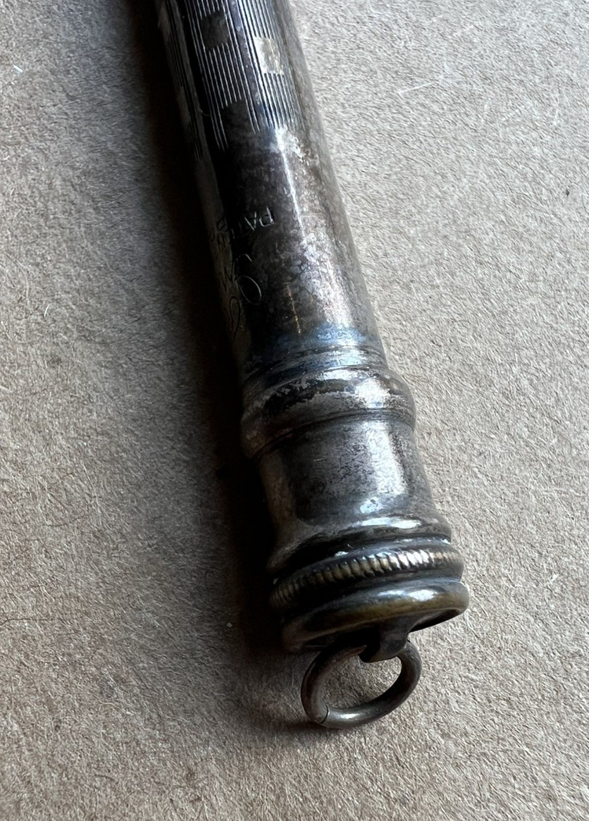 Vintage 1920s Ingersoll Redipoint Rolled Silver Mechanical Pencil Engine Turned
