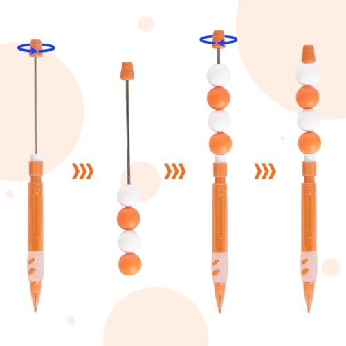 16 Pcs Beadable Pencils, Beadable Mini Mechanical Pencil, Beadable Stylus