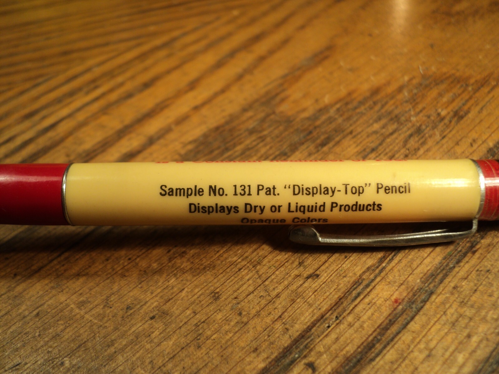 Vintage Ritepoint Mechanical Pencil Sample 131 “Display Top” 5-7/8″ Oil Cap
