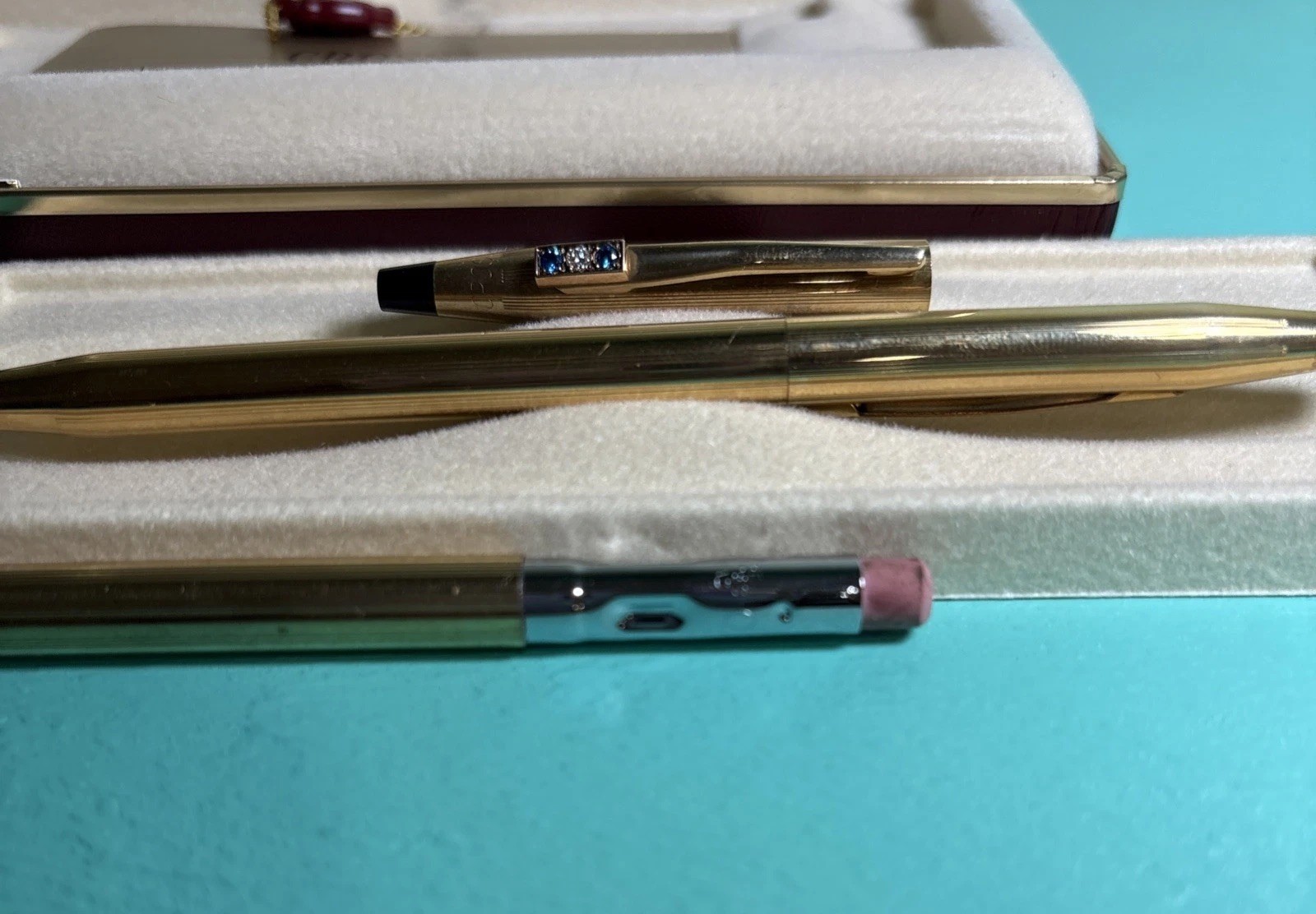Cross 18K Gold Filled Pencil Sapphires & Diamond, 10K Gold Filled Pencil & Case