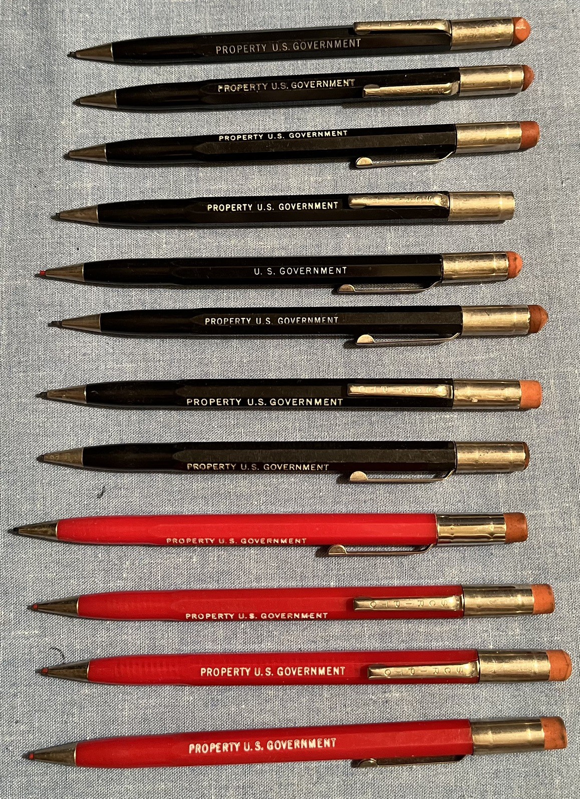 Vintage Lot 12 Scripto Mechanical Pencils Property U S Government