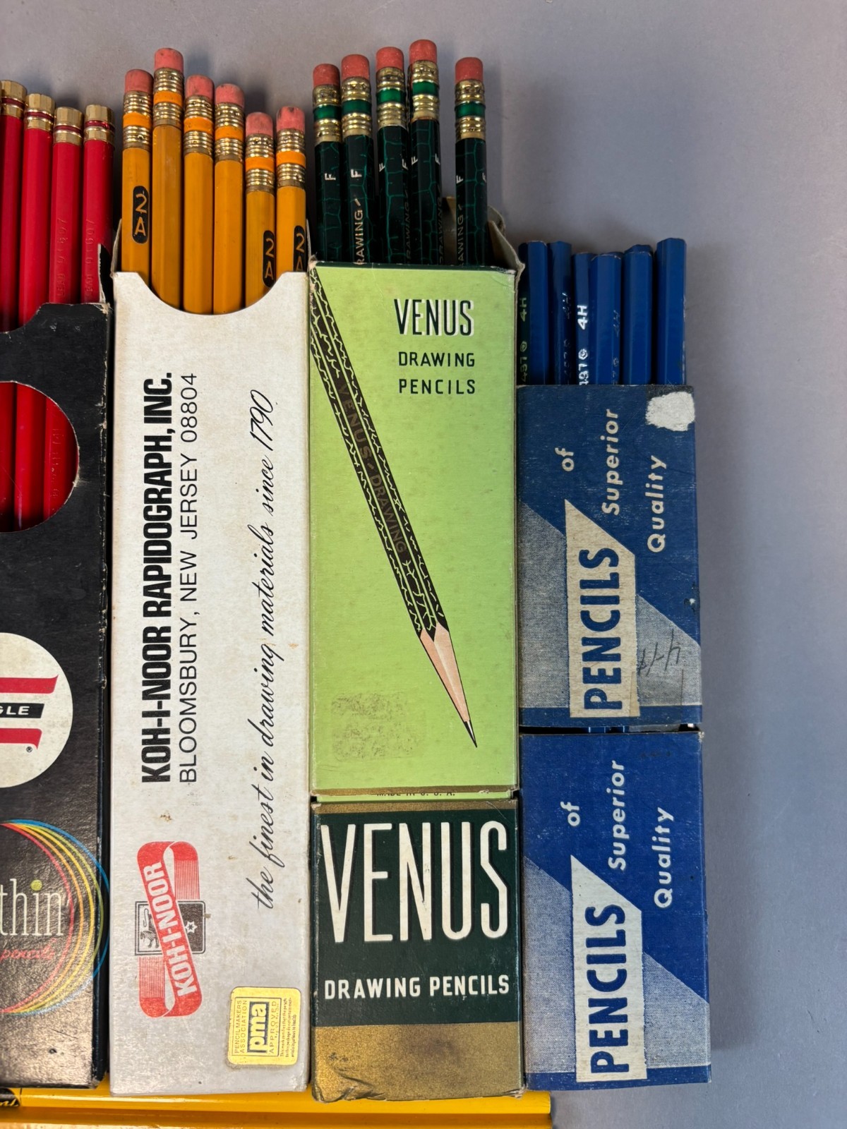 Vtg Estate Architect Pencil Lot Koh-I-Noor Venus Dixon Eagle Mirado EX+ Cond