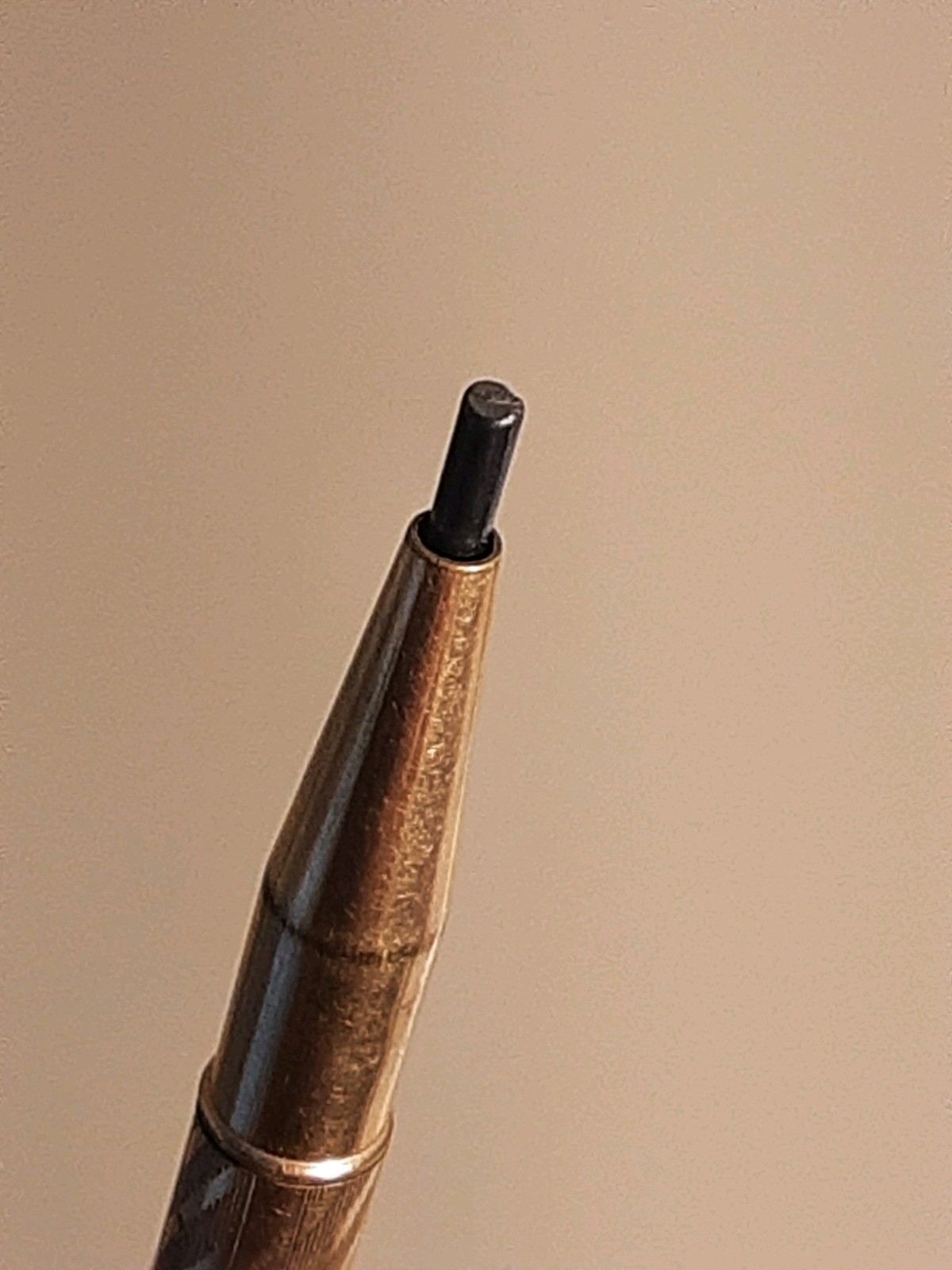 Vintage mechanical golf pencil / Gold color / Deco style