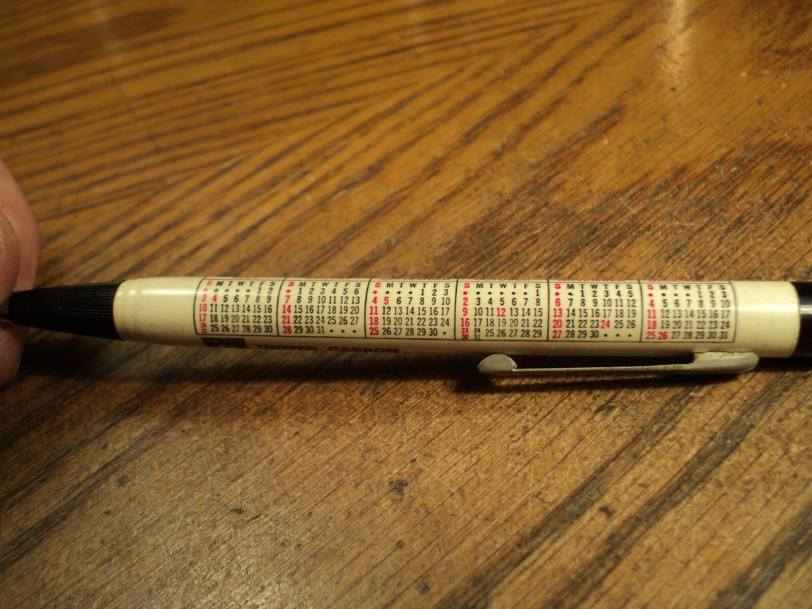 Vintage Autopoint Mechanical Pencil United Carbon 5-9/16″ Long 1966 Calendar