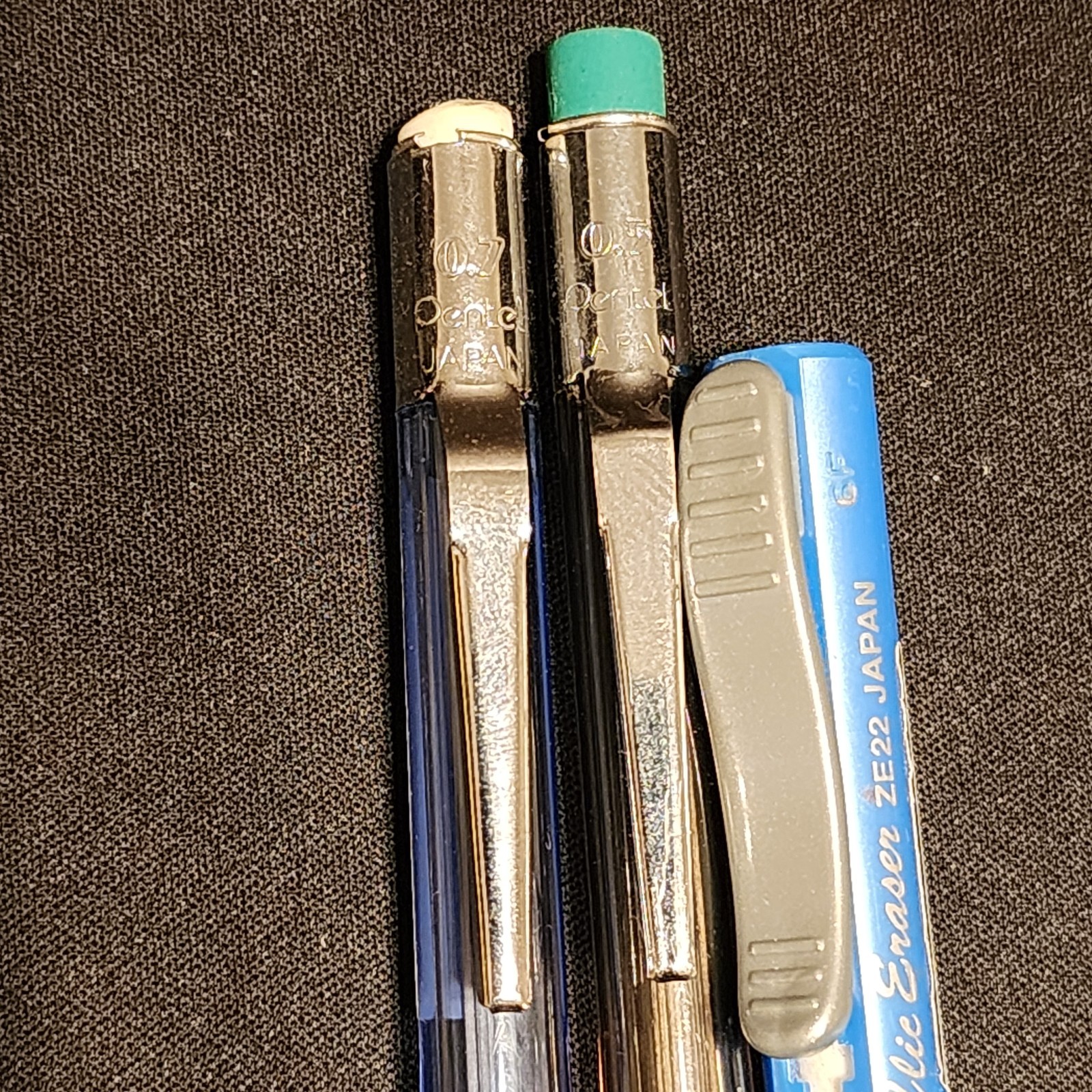 Pentel Lot PD345, PD347-TC Quicker Clicker Mechanical Pencil Grip & Clic Eraser
